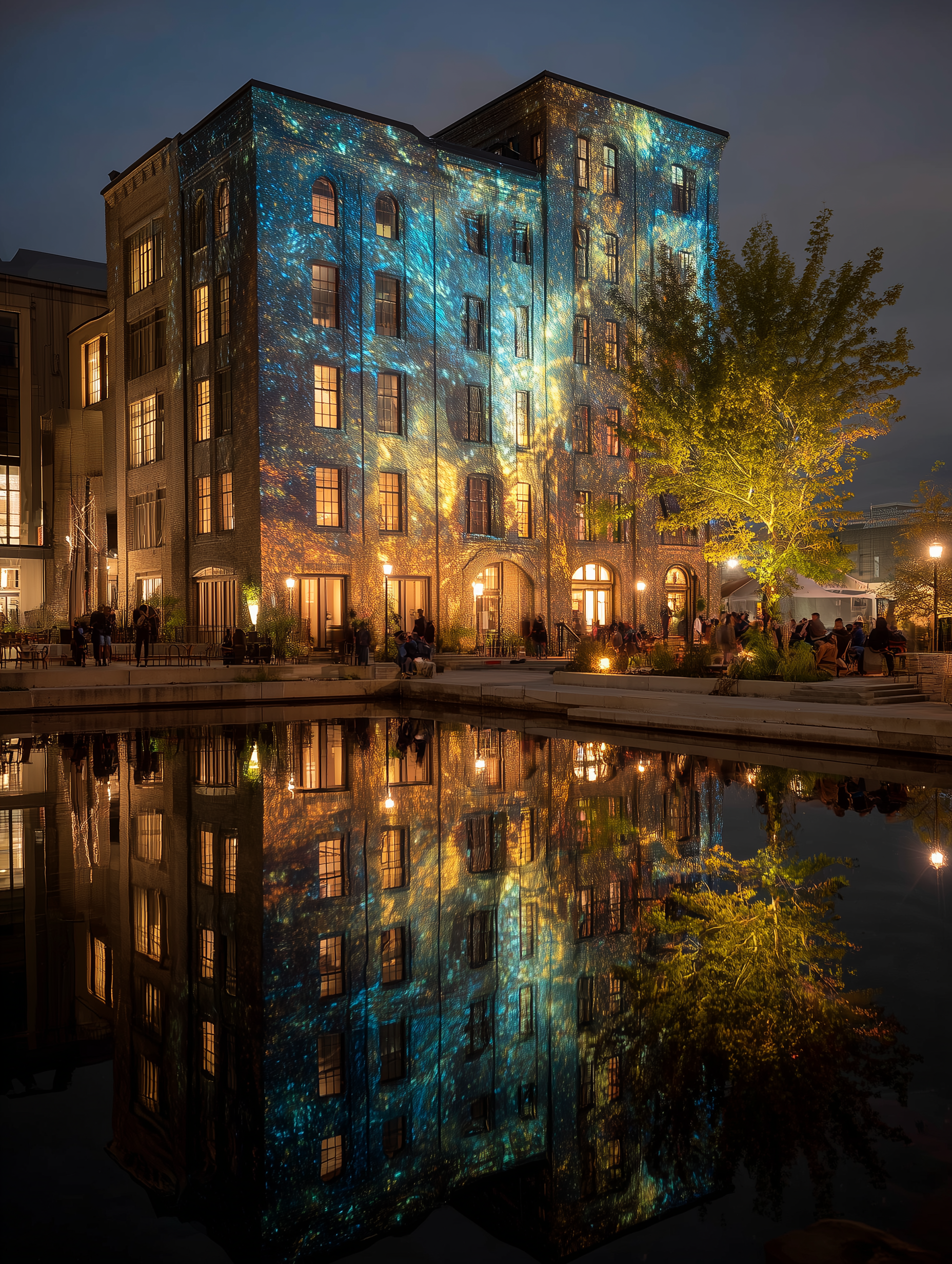 Projection onto a building